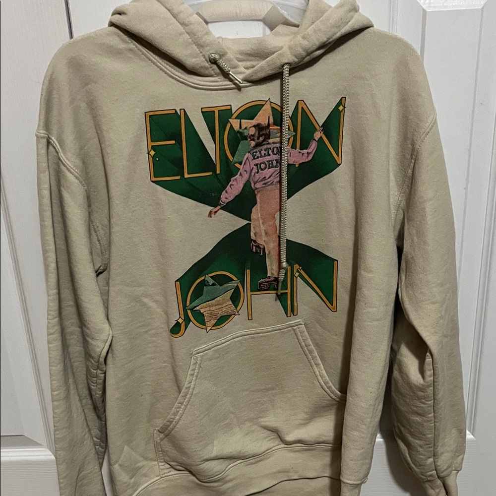Elton John Beige Hoodie